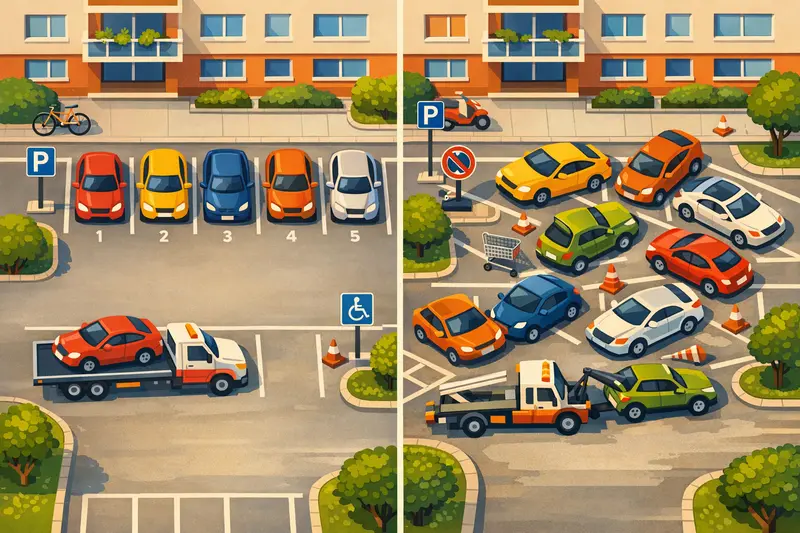 Miejsca parkingowe - czy można odholować cudzy samochód?